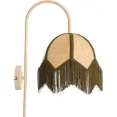 Light & Living Japandi wandlamp Sulina zand raffia met groen