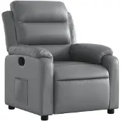 vidaXL Fauteuil verstelbaar kunstleer grijs
