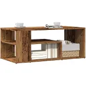 vidaXL Salontafel 100x50x40 cm bewerkt hout oud houtkleurig