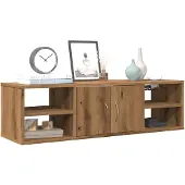 vidaXL Wandkast 101x30x29 cm bewerkt hout artisanaal eikenkleurig