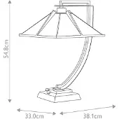 QUOIZEL Tiffany LED Tafellamp Pomeroy | 1X E27 Max 60W | Dimbaar | Western Bronze