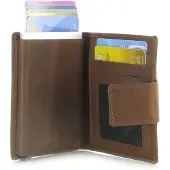 Amigo Portemonnees 7835 Bruin Leer Pasjeshouders | Maat 1