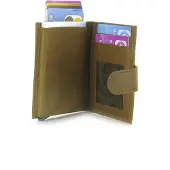 Amigo Portemonnees 7834 Bruin Leer Pasjeshouders | Maat 1