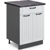 Vicco Fame-Line Keukenonderkast – 60 cm met lade, WB Antraciet Wit Landhuis