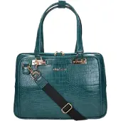 Olivia Lauren Billie Dames laptoptas - 15 inch - Werktas A4 - Kunstleer - Blauw Croco