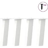 vidaXL Salontafelpoten 4 st 30 cm staal wit