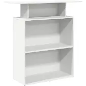 vidaXL Receptiebalie Wit 100x40x104 cm Bewerkt Hout