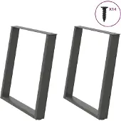 vidaXL Eettafelpoten 2 st U-vormig 70x(72-73) cm staal antraciet