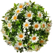 Clayre & Eef Buxus bol Ø 17 cm Wit Groen Kunststof