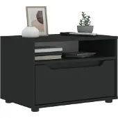 vidaXL Tv-meubel VISNES 60x40x38 cm bewerkt hout zwart