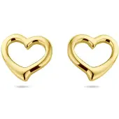 GLAMS oorknoppen hart 1 micron - Zilver