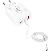 Skross Power Charger 65W PD GaN Combo+ EU USB-oplader 65 W 1x USB-A, 2x USB-C USB PD Wit Binnen