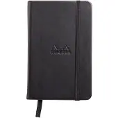 Rhodia Webnotebook Webbies - Dot Grid 96 vellen - A6 3 1/2 x 5 1/2" - Zwart Italiaans synthetisch lederen omslag
