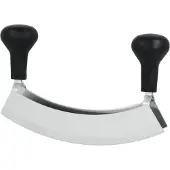 Metaltex - Wiegemes - Hakmes met dubbele messen - Kruiden, noten en chocolade - RVS