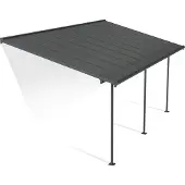Canopia - Capri - Overkapping - Terrasoverkapping - Pergola - Terrasoverkapping - Polycarbonaat - Aluminium - Grijs - 3X6.2 m