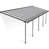 Canopia - Sierra - Overkapping - Terrasoverkapping - Pergola - Terrasoverkapping - Polycarbonaat - Aluminium - Donker grijs - 3X9.7 m
