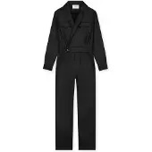 Homage to Denim E flowy coated cross over jumpsuit