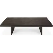 Ethnicraft Grooves Salontafel 110x140 Cm - Salontafels Teak Black - 12256
