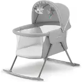 Kinderkraft Babybedje / Wieg Lovi Grijs