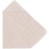 Jollein x Nijntje - Badcape Badstof 75x75cm - Baby Handdoek met Badcape, Omslagdoek, Badponcho Miffy Jacquard - Nougat