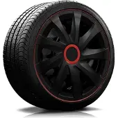 NRM wieldoppen set 15" inch zwart rood wieldop voor wintervelgen