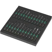 Wera 05150106001 24-delige 9715 Kraftform Micro Set 1 Schroevendraaierset In Foam Inlay