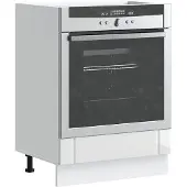 vidaXL Ovenkast Lucca bewerkt hout hoogglans wit