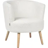 Beliani ODENZEN - Fauteuil - Wit - Bouclé