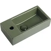 Guido Gusto Fontein Mia 40.5x20x10.5cm mat groen inclusief afvoerplug links