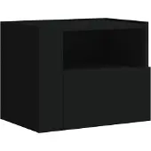 vidaXL Nachtkastje wandgemonteerd 45x30x35 cm zwart