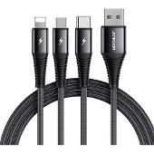 JOYROOM Multi Lightning Naar USB-A & USB-C Kabel 1,2 Meter