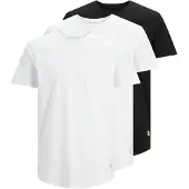 Jack & Jones Shirt 'JJENoa' zwart / wit