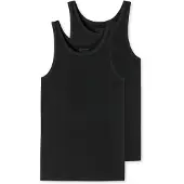 Schiesser Ondershirt Men 176038 Black (set van 2)-XXXXL