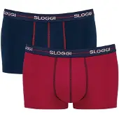 Sloggi Boxershorts 'Blue Start' nachtblauw / robijnrood / wit