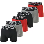 Replay Boxershorts grijs / rood / zwart