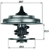MAHLE ORIGINAL TX 18 75 Thermostaat, koelvloeistof