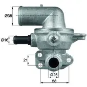 MAHLE ORIGINAL TI 135 80D Thermostaat, koelvloeistof