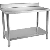 Royal Catering RVS werktafel - ECO - 100 x 70 cm - 250 kg - achterwand -
