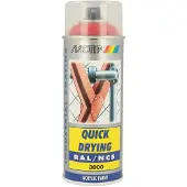 Motip industrial acryllak hoogglans RAL 3000 vuurrood - 400 ml.