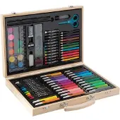 Grafix - Teken en verf set 86-delig in houten koffer - Hobbymateriaal
