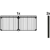 Alberts Deur met dubbel hek Circle Breedte: 300 cm, hoogte: 100 en 120 cm