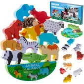 Ikonka Legpuzzelspel Safaridieren balanceren