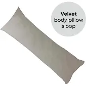 Zavelo PandaHug Velvet Body Pillow Kussensloop Taupe (45x145 cm)