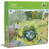 Harlekijn puzzel dieren tuin 1000 stukjes karton 69x50 cm.