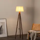 Avonni Vloerlamp LM-65214-1E, hout donker, Woon-/ Eetkamer, metaal, vloerlamp hout
