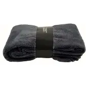 Zest GAEVE Fleece Plaid - 140 x 180 cm - Zacht Teddy Fleecedeken - Zachte Binnenkant - Behoudt Warmte - Stijlvol Design - Wellsoft/Flanel - Antraciet