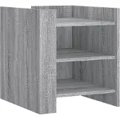 vidaXL Nachtkastje 45x50x50 cm bewerkt hout grijs sonoma eikenkleurig
