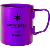 Snow Peak - Titanium Double Wall Cup - Mok 450 ml, purper