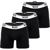 BOSS Boxershorts 'Power' lichtgrijs / zwart / wit