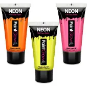 PaintGlow UV fluo gele gel voor lichaam en gezicht